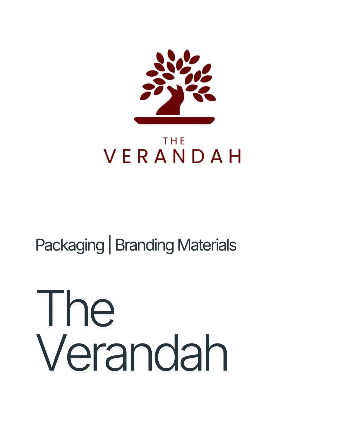 The Verandah — packaging and branding materials