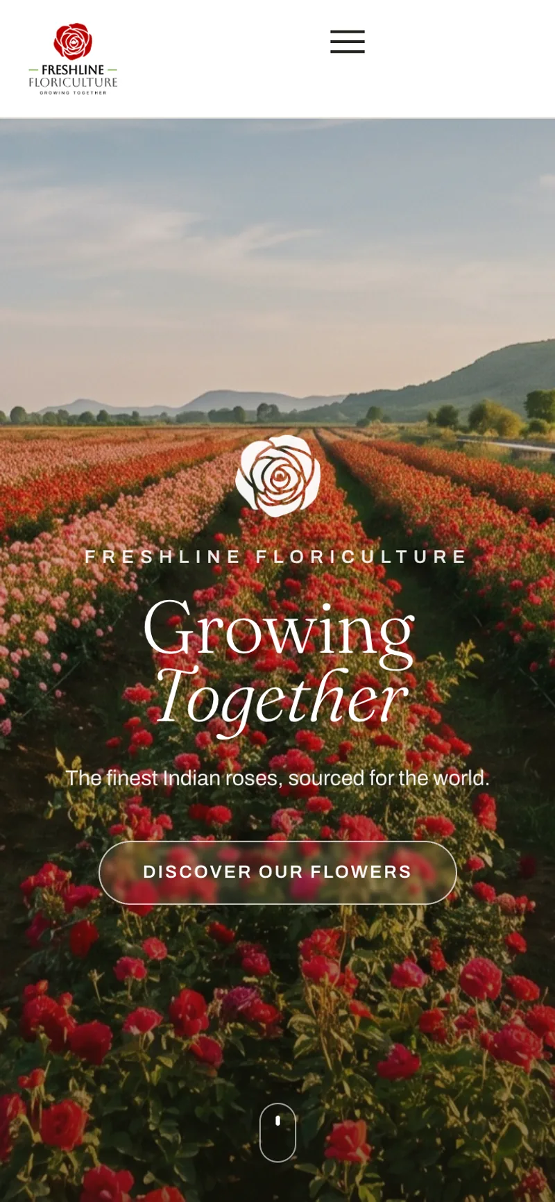 Freshline mobile homepage hero