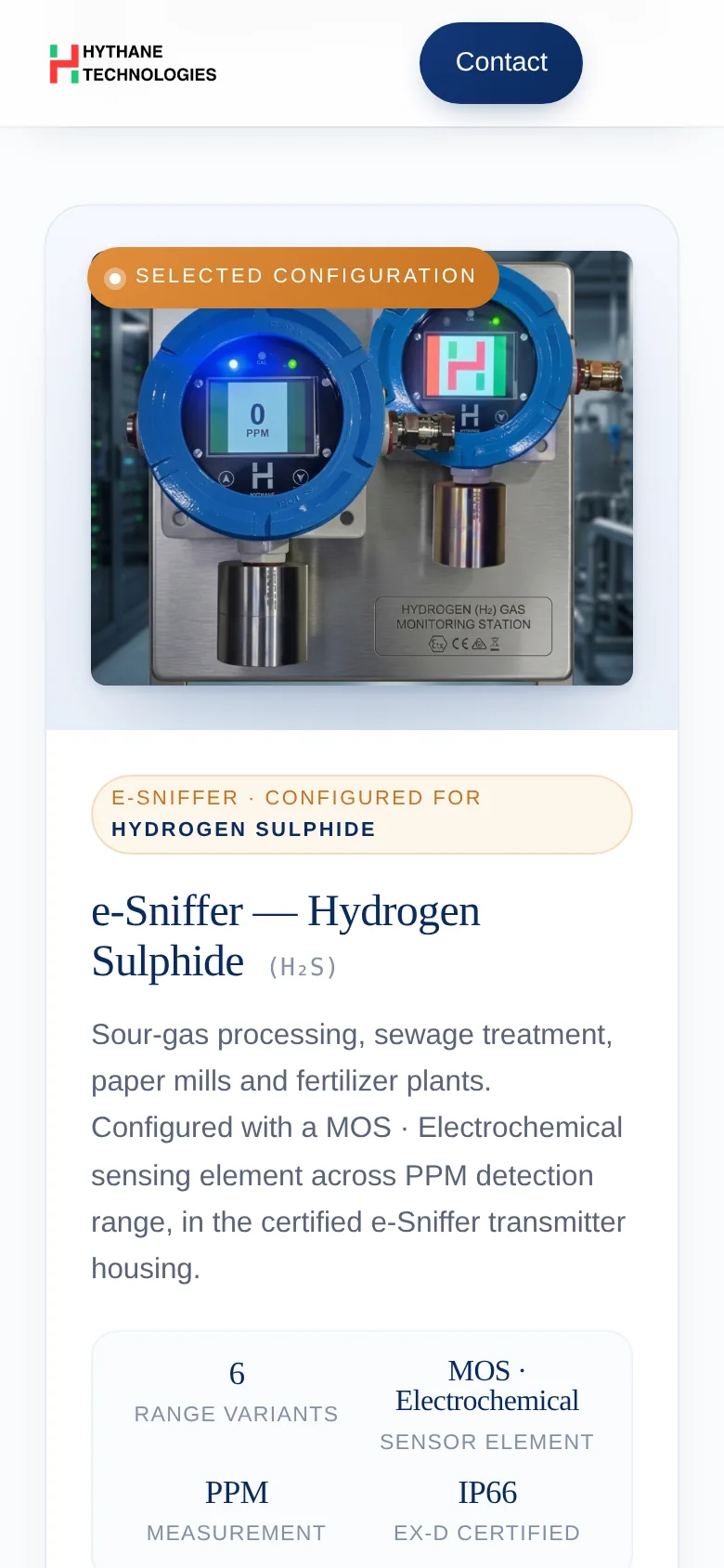 Hythane mobile products section